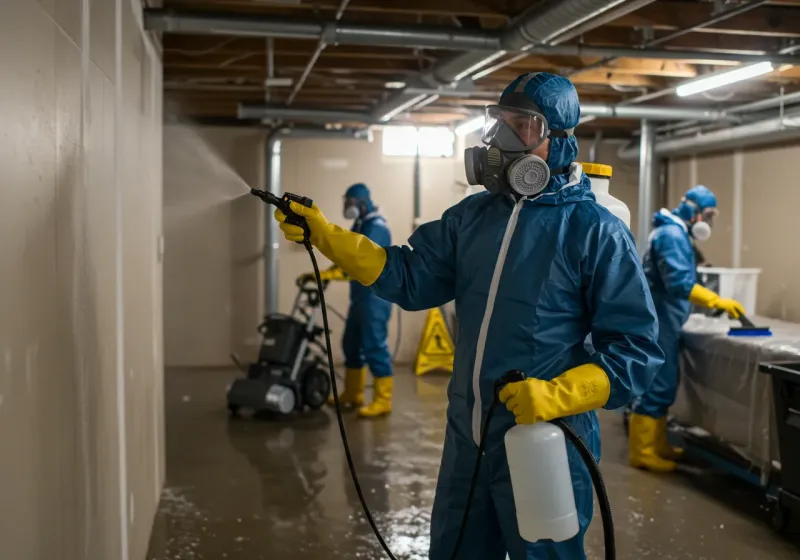 Basement Sanitization and Antimicrobial Treatment process in Fruit Hill, OH