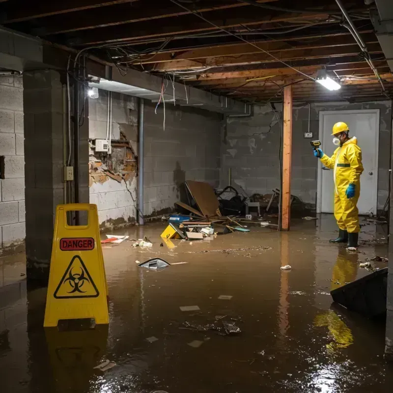 Flooded Basement Electrical Hazard in Fruit Hill, OH Property